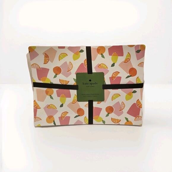 Kate Spade New York Set of 6 Modern Citrus Fruit Easy Care Placemats SummerNWT - Picture 1 of 6